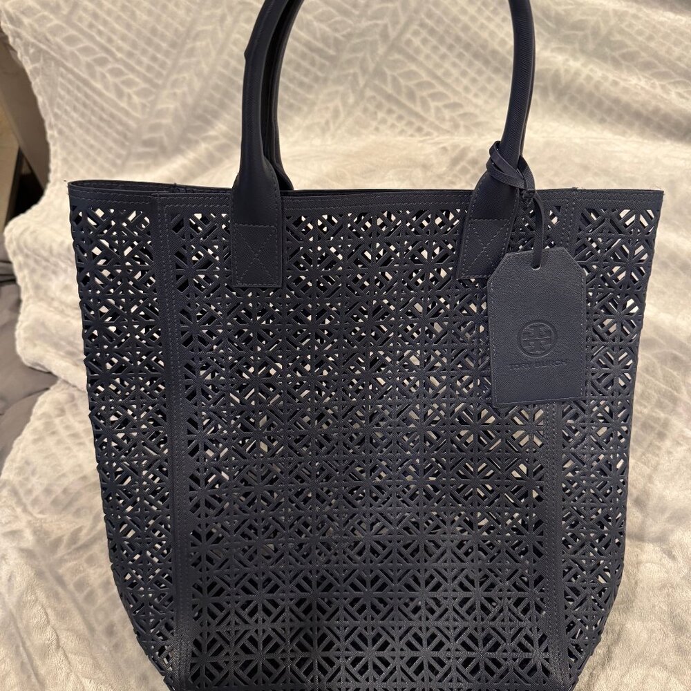Tory Burch Navy Blue Tote